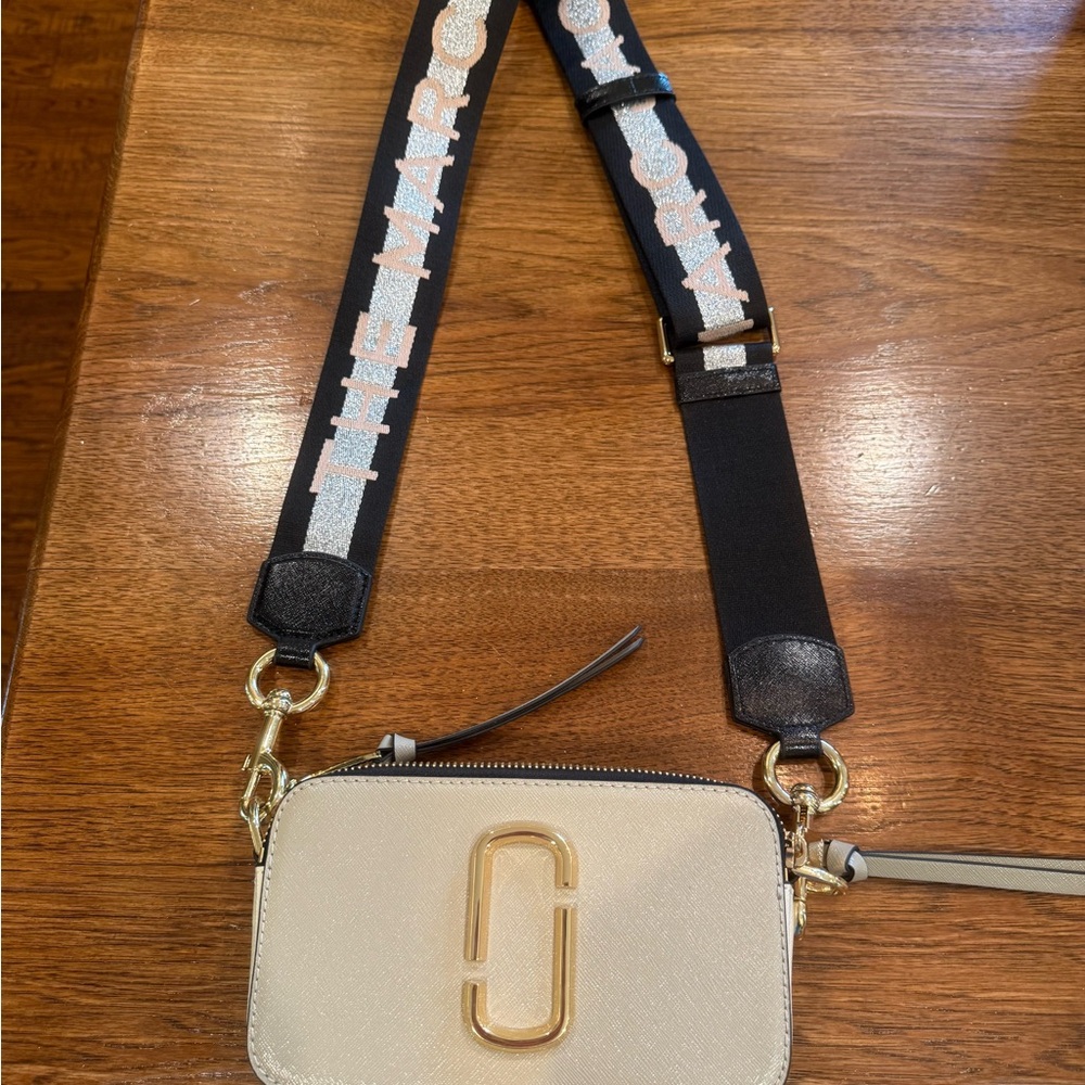Marc Jacobs The snapshot bag Crossbody new dust multi color beige gold lt pink